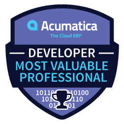 Acumatica Developer Most valuable professional, Acumatica Partner